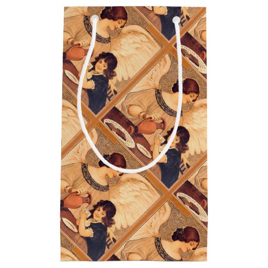 チョコレートエンジェルフランスのアンティーク スモールペーパーバッグ (正面)