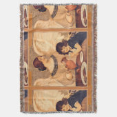 チョコレートエンジェルフランスのアンティーク スローブランケット (正面縦)