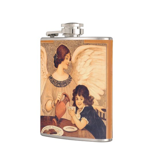 チョコレートエンジェルフランスのアンティーク フラスク (左)