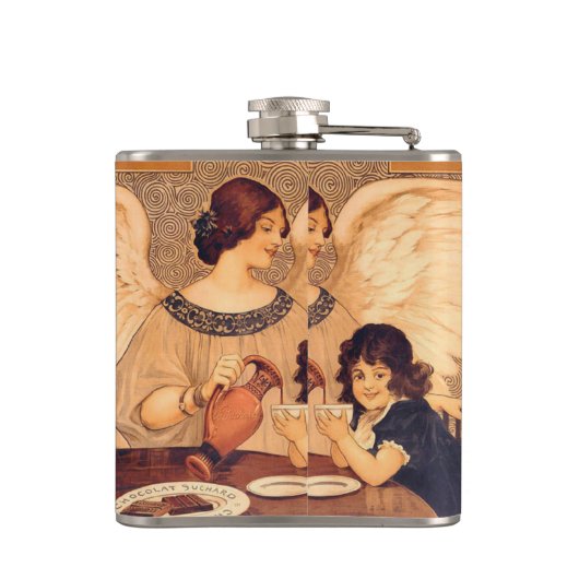 チョコレートエンジェルフランスのアンティーク フラスク (裏面)