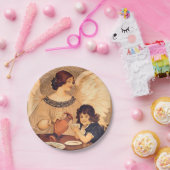 チョコレートエンジェルフランスのアンティーク ペーパープレート (パーティー)