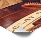 チョコレートエンジェルフランスのアンティーク ポスター (コーナー)