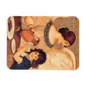 チョコレートエンジェルフランスのアンティーク マグネット (横)