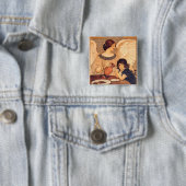 チョコレートエンジェルフランスのアンティーク 缶バッジ (インサイチュ)