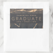 チョコレートオアシスブラウン大理石ゴールデンフォイル静脈 長方形シール (バッグ)