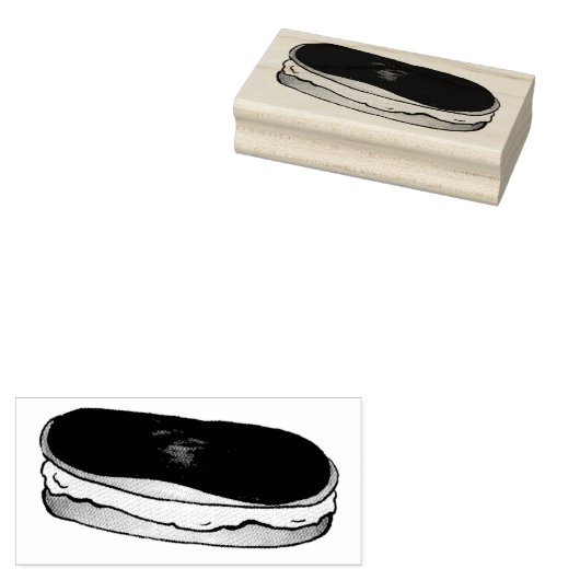 チョコレートカスタードエクレフランスのーストリースタンプ ラバースタンプ (押印)