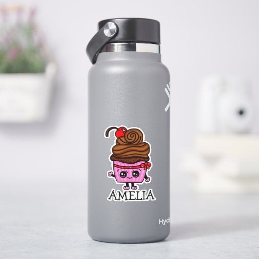 チョコレートカップケパーソナライズされたーキ名ラベル シール (HydroFlask)