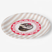 チョコレートカップケーキさくらんぼ紙プレート ペーパープレート (アングル)