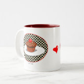 チョコレートカップケーキのダイナーのマグ ツートーンマグカップ (正面左)