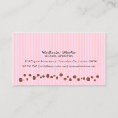 チョコレートカップケーキのベーカリー 名刺 (裏面)