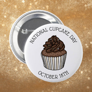 チョコレートカップケーキの日   10月18日 缶バッジ