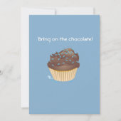 チョコレートカップケーキの誕生日のパーティの招待状 招待状 (正面)