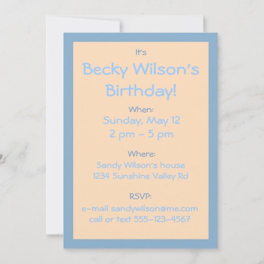 チョコレートカップケーキの誕生日のパーティの招待状 招待状 (裏面)