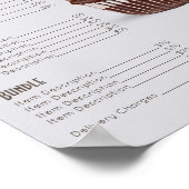 チョコレートカップケーキグレーメニューベーカリー価格表 ポスター (角)