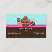 チョコレートカップケーキケーキポップクッキーデザート 名刺 (裏面)