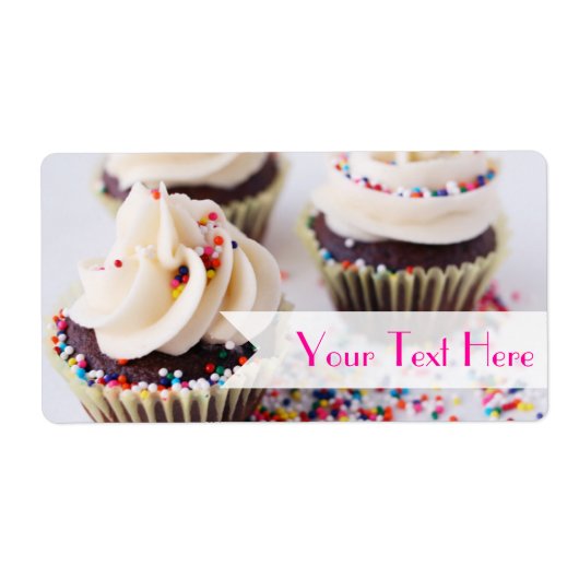 チョコレートカップケーキスプレッズバニラつや消し ラベル (正面)