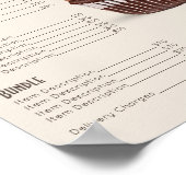 チョコレートカップケーキベージュメニューベーカリー価格表 ポスター (角)