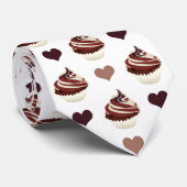 チョコレートカップケーキ模様 ネクタイ (ロール)