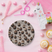チョコレートカップケーキ ペーパープレート (パーティー)