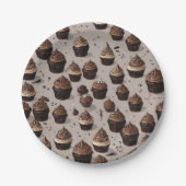 チョコレートカップケーキ ペーパープレート (正面)