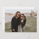 チョコレートカップルの写真の日付を保存 セーブザデート (裏面)