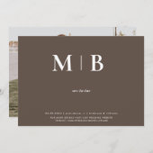 チョコレートカップルの写真の日付を保存 セーブザデート (正面/裏面)