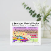 チョコレートカバーさくらんぼマルティーニレシピはがき ポストカード (スタンド正面)