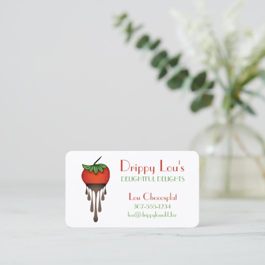 チョコレートカベリーストロベリーシェフケータリング 名刺 (スタンド正面)