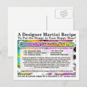 チョコレートカラメルマルティーニレシピはがき ポストカード (正面/裏面)