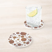 チョコレートカーメルスワール水玉模様 コースター (側面)