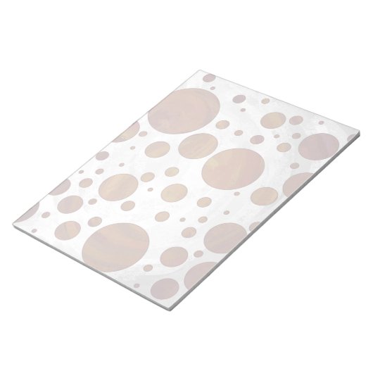 チョコレートカーメルスワール水玉模様 ノートパッド (アングル)