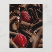 チョコレートカールとラズベリー ポストカード (正面)