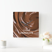 チョコレートキッチンの壁掛け時計 スクエア壁時計 (ホーム)