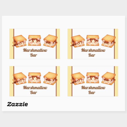 チョコレートキャッツ 長方形シール (シート)