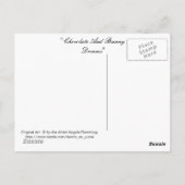 チョコレートキャンディとバニーと女の子 ポストカード (裏面)