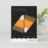 チョコレートキャンディコーンカップル秋ホリデーカード シーズンカード (スタンド正面)