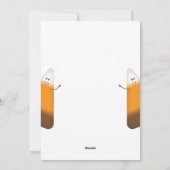 チョコレートキャンディコーンカップル秋ホリデーカード シーズンカード (裏面)