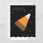 チョコレートキャンディコーンハッピーレ秋ホリデーカード シーズンカード (正面)