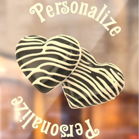 チョコレートキャンディハートかわいい愛 ウィンドウサイン