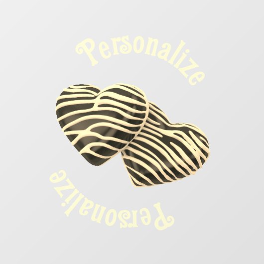 チョコレートキャンディハートかわいい愛 ウィンドウサイン (シート)