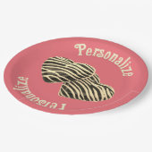 チョコレートキャンディハートピンクかわいい愛 ペーパープレート (アングル)