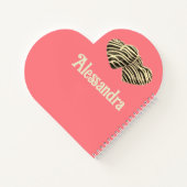 チョコレートキャンディハートピンク甘かわいい ノートブック (裏面)