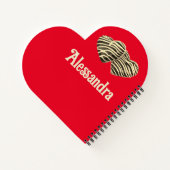 チョコレートキャンディハートレッド甘かわいい ノートブック (裏面)