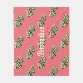 チョコレートキャンディハートロマンチックなピンクの可愛い愛 フリースブランケット