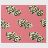 チョコレートキャンディハートロマンチックなピンクの可愛い愛 ラッピングペーパー (フラット)