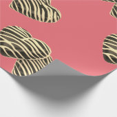 チョコレートキャンディハートロマンチックなピンクの可愛い愛 ラッピングペーパー (角)