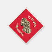 チョコレートキャンディハート赤かわいい愛 スタンダードカクテルナプキン (角)