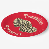 チョコレートキャンディハート赤かわいい愛 ペーパープレート (アングル)