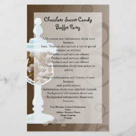 チョコレートキャンディビュッフェバー、スイーツの骨壷 チラシ