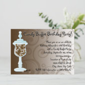 チョコレートキャンディビュッフェバー、スイーツの骨壷 招待状 (スタンド正面)